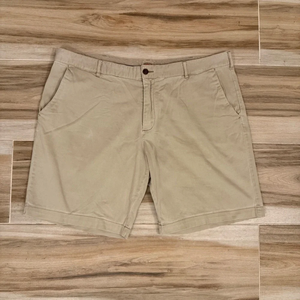 Faherty Brand Mens All Day Shorts Khaki Tan Chino Stretch Twill Size 40